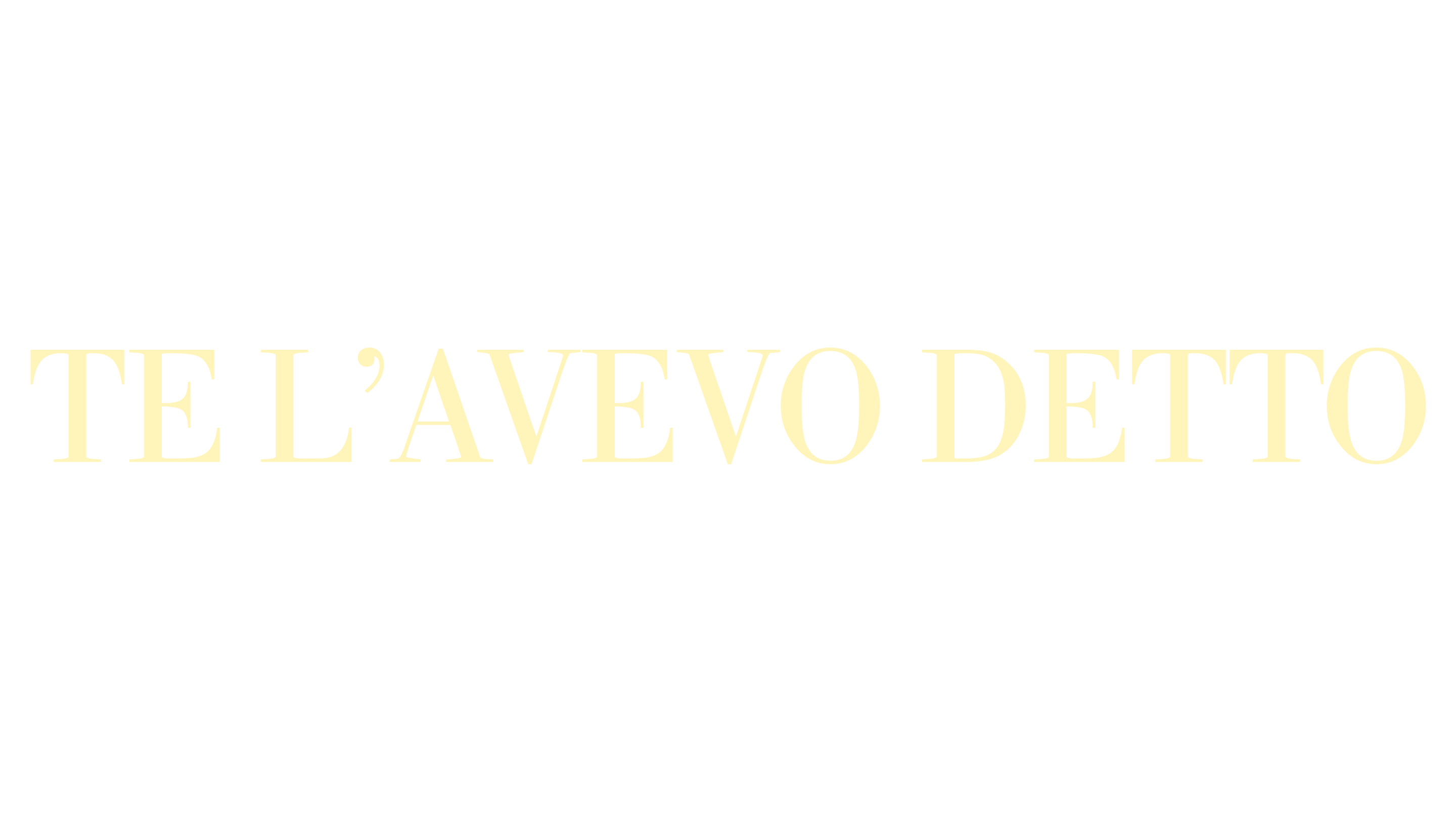 Te l'avevo detto